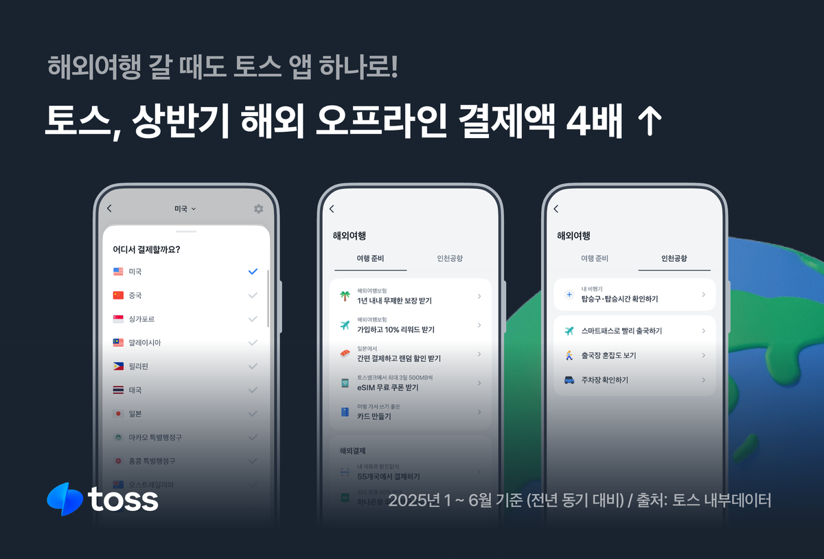 토스, 해외 오프라인 결제액 4배 성장